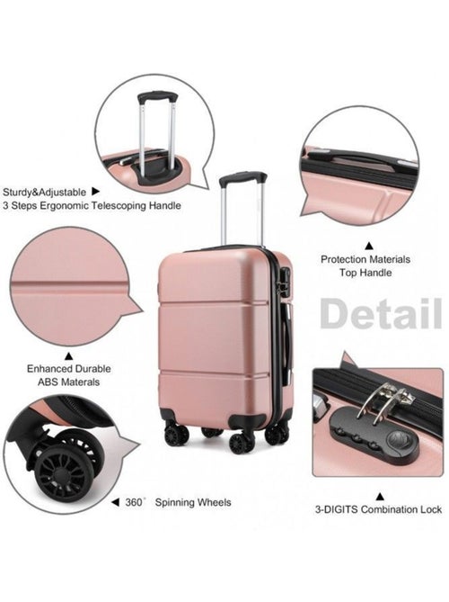 Valise cabine - 54x37.5x22 cm, rigide abs, serrure à code - kono - Kiabi Valise cabine - 54x37.5x22 cm, rigide abs, serrure à code - kono - Kiabi