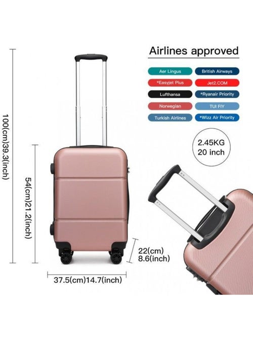 Valise cabine - 54x37.5x22 cm, rigide abs, serrure à code - kono - Kiabi Valise cabine - 54x37.5x22 cm, rigide abs, serrure à code - kono - Kiabi