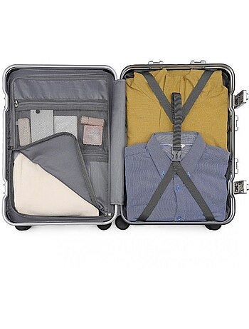 Valise cabine - 54x38x24 cm rigide 4 roulettes serrure tsa - kono
