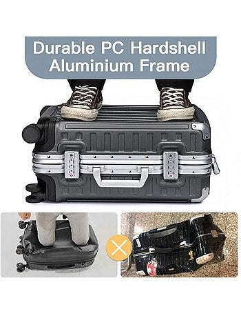 Valise cabine - 54x38x24.5 cm 4 roulettes serrure tsa - kono