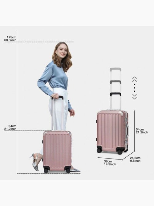 Valise cabine - 54x38x24.5 cm, polycarbonate, 4 roues 360°, serrure tsa - kono - Kiabi Valise cabine - 54x38x24.5 cm, polycarbonate, 4 roues 360°, serrure tsa - kono - Kiabi