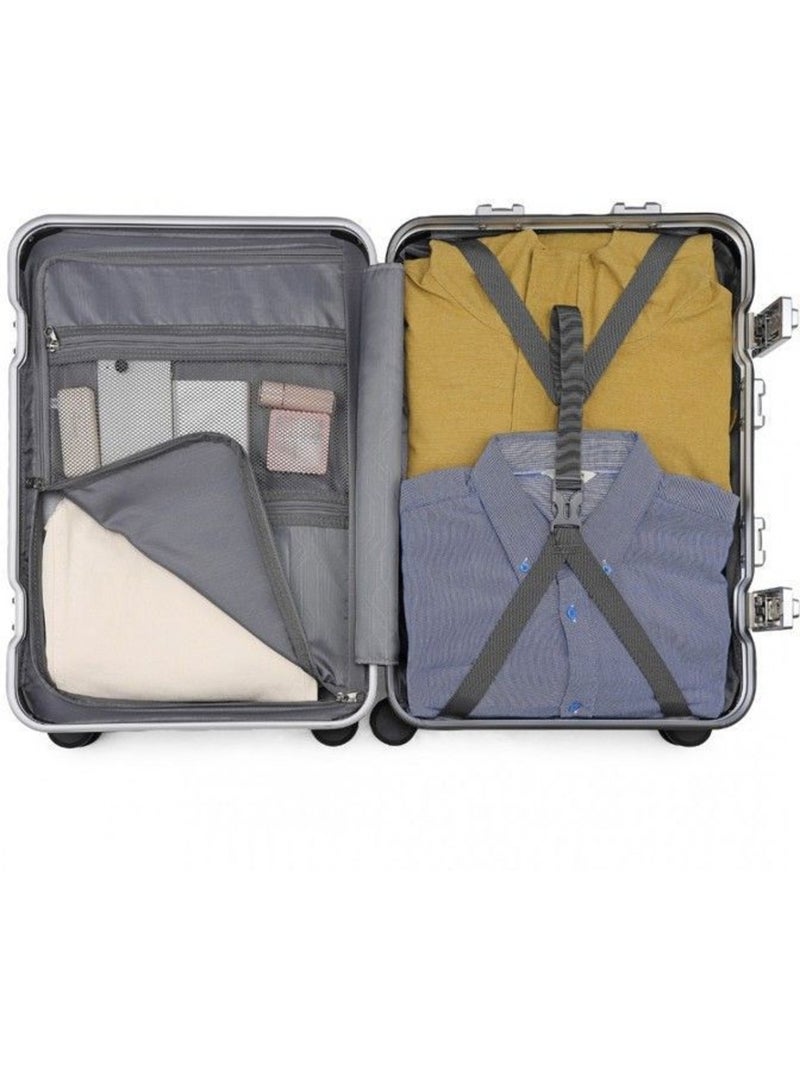 Valise cabine - 54x38x24.5 cm rigide 4 roulettes serrure tsa - kono Blanc - Kiabi