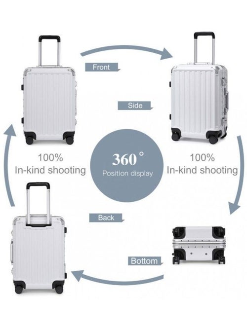 Valise cabine - 54x38x24.5 cm rigide 4 roulettes serrure tsa - kono - Kiabi Valise cabine - 54x38x24.5 cm rigide 4 roulettes serrure tsa - kono - Kiabi