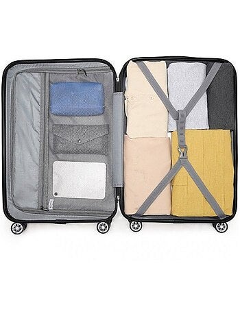 Valise cabine - 55x35x20 cm abs 4 roulettes - kono