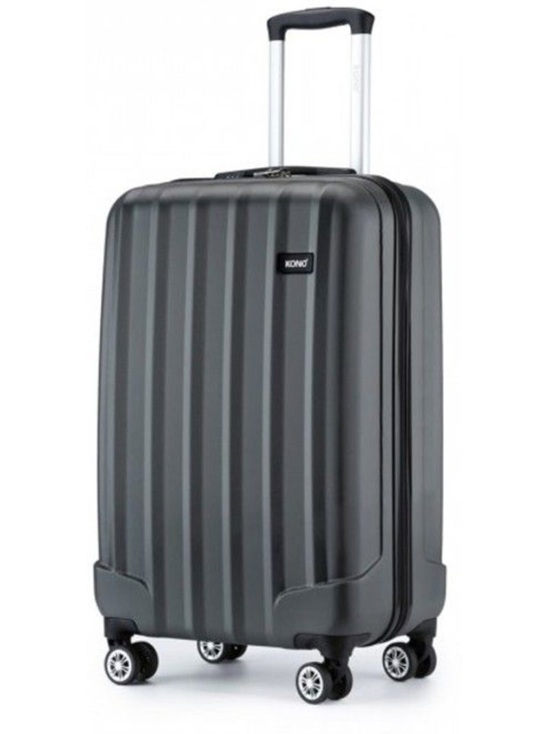Valise cabine - 55x35x20 cm abs 4 roulettes - kono Gris - Kiabi