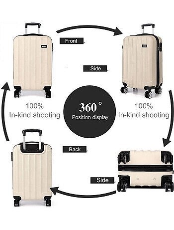 Valise cabine - 55x35x20 cm abs + pc 49 l tsa - kono