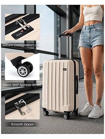Valise cabine - 55x35x20 cm abs+pc - kono