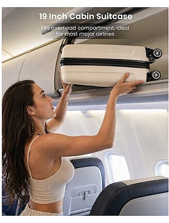 Valise cabine - 55x35x20 cm abs+pc - kono