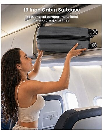 Valise cabine - 55x35x20 cm abs+pc - kono