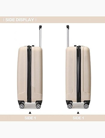 Valise cabine - 55x35x20 cm abs+pc 4 roulettes - kono