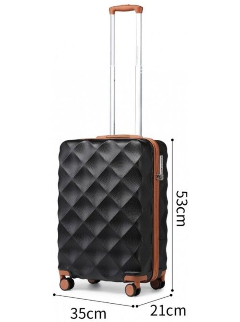 Valise cabine - 55x35x21 cm rigide 34 l tsa - british traveller Noir - Kiabi