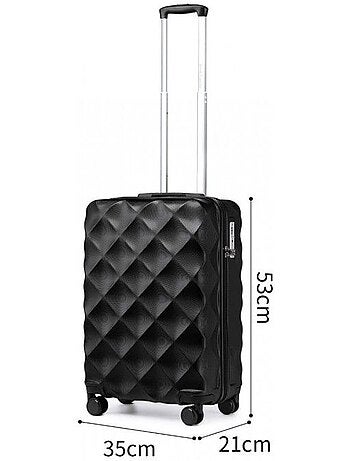 Valise cabine - 55x35x21 cm rigide 4 roulettes serrure tsa - british traveller