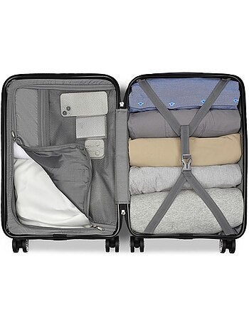 Valise cabine - 55x35x22 cm, rigide abs + pc, 4 roues, serrure tsa - kono