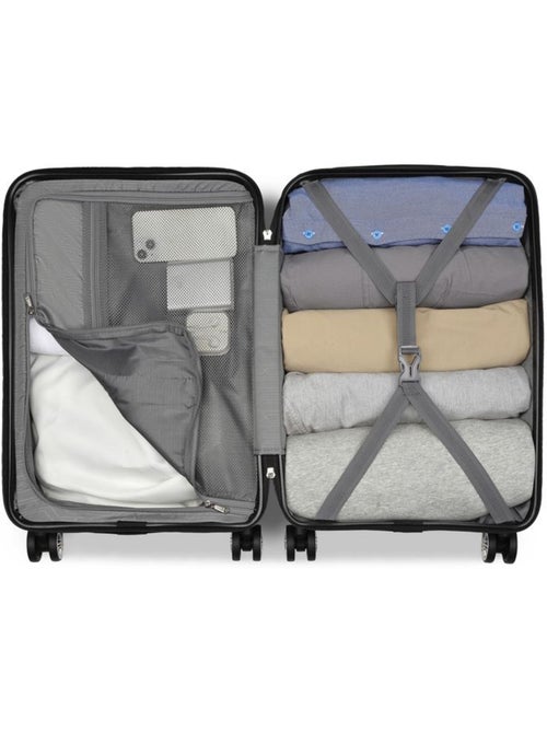 Valise cabine - 55x35x22 cm, rigide abs + pc, 4 roues, serrure tsa - kono - Kiabi Valise cabine - 55x35x22 cm, rigide abs + pc, 4 roues, serrure tsa - kono - Kiabi
