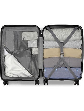 Valise cabine - 55x35x22 cm, rigide abs + pc, 4 roues, serrure tsa - kono