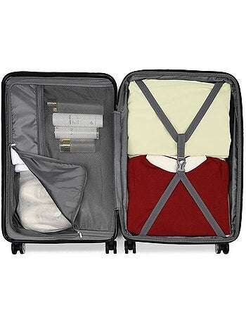 Valise cabine - 55x35x22 cm, rigide abs + pc, 4 roues, serrure tsa - kono