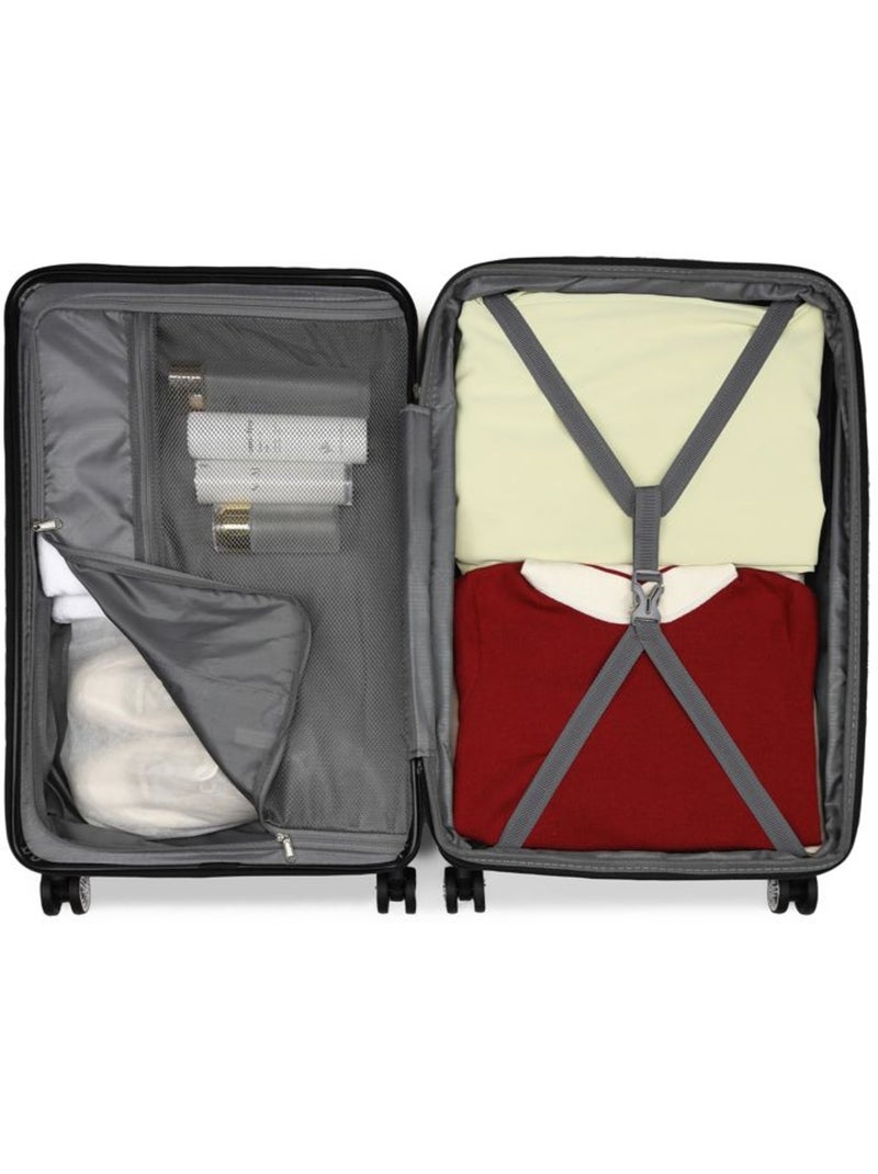 Valise cabine - 55x35x22 cm, rigide abs + pc, 4 roues, serrure tsa - kono Rose - Kiabi