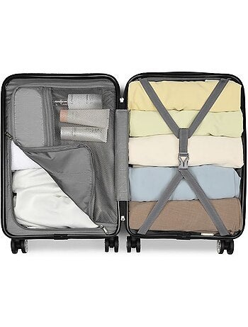 Valise cabine - 55x35x22 cm, rigide abs + pc, 4 roues, serrure tsa - kono
