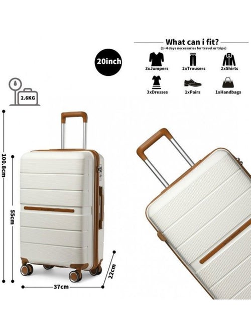 Valise cabine - 55x37x22 cm polypropylène 4 roulettes serrure tsa - british traveller - Kiabi Valise cabine - 55x37x22 cm polypropylène 4 roulettes serrure tsa - british traveller - Kiabi