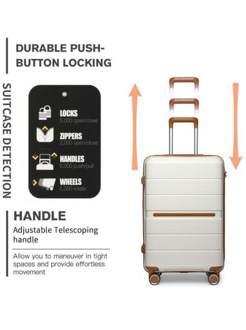 Valise cabine - 55x37x22 cm polypropylène 4 roulettes serrure tsa - british traveller - Kiabi Valise cabine - 55x37x22 cm polypropylène 4 roulettes serrure tsa - british traveller - Kiabi