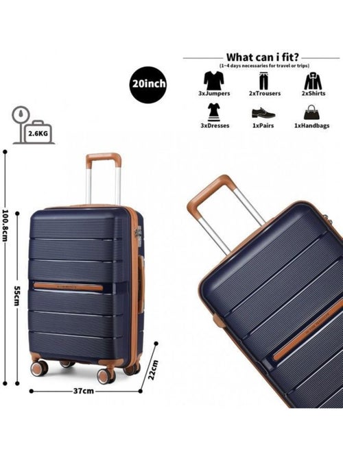 Valise cabine - 55x37x22 cm polypropylène 4 roulettes serrure tsa - british traveller - Kiabi Valise cabine - 55x37x22 cm polypropylène 4 roulettes serrure tsa - british traveller - Kiabi