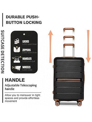 Valise cabine - 55x37x22 cm pp 36 l tsa - british traveller
