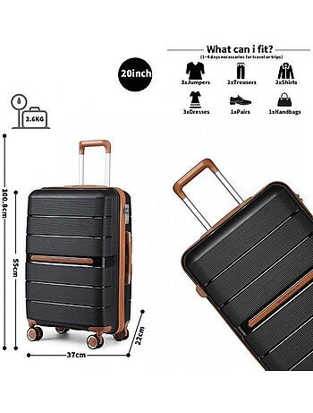 Valise cabine - 55x37x22 cm pp 36 l tsa - british traveller