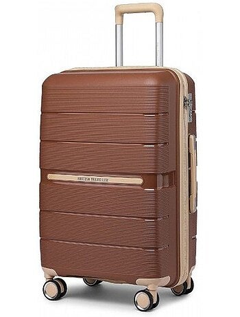 Valise cabine - 55x37x22 cm, rigide polypropylène (pp), 4 roues 360° - british traveller