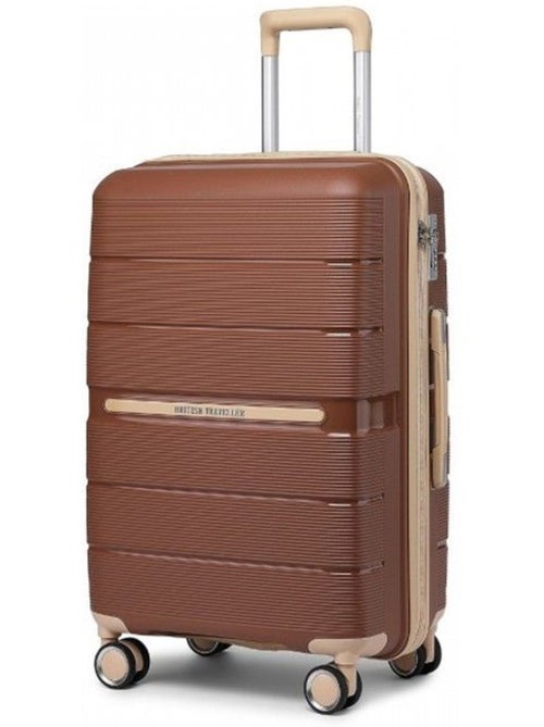 Valise cabine - 55x37x22 cm, rigide polypropylène (pp), 4 roues 360° - british traveller - Kiabi Valise cabine - 55x37x22 cm, rigide polypropylène (pp), 4 roues 360° - british traveller - Kiabi
