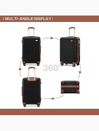 Valise cabine - 55x38x19.5 cm abs+pc 4 roulettes serrure tsa - kono