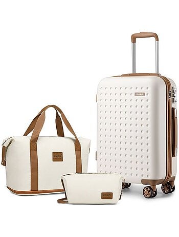 Valise cabine - 55x38x19.5 cm, rigide abs + pc, 4 roues 360°, serrure tsa - kono
