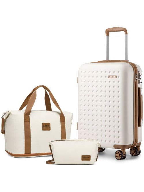Valise cabine - 55x38x19.5 cm, rigide abs + pc, 4 roues 360°, serrure tsa - kono - Kiabi Valise cabine - 55x38x19.5 cm, rigide abs + pc, 4 roues 360°, serrure tsa - kono - Kiabi