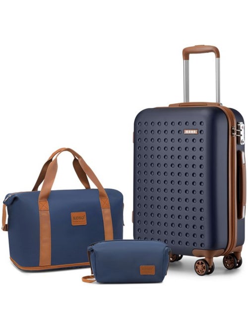 Valise cabine - 55x38x19.5 cm, rigide abs + pc, 4 roues 360°, serrure tsa - kono - Kiabi Valise cabine - 55x38x19.5 cm, rigide abs + pc, 4 roues 360°, serrure tsa - kono - Kiabi