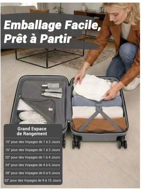 Valise cabine - 55x38x20 cm abs 4 roulettes - kono - Kiabi Valise cabine - 55x38x20 cm abs 4 roulettes - kono - Kiabi