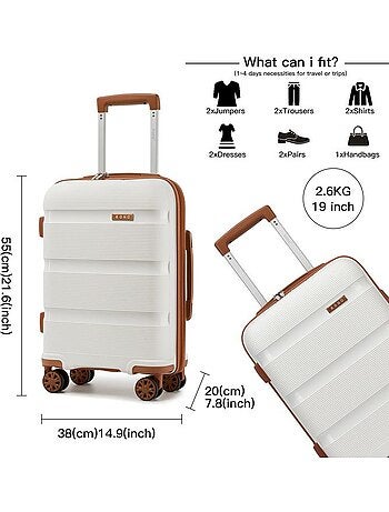 Valise cabine - 55x38x20 cm pp 100 l tsa - kono