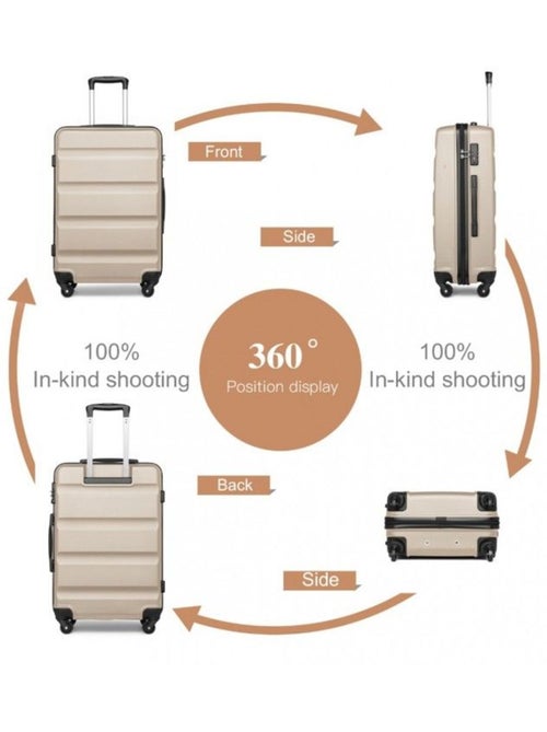 Valise cabine - 55x38x20 cm, rigide abs, 4 roues, serrure tsa - kono - Kiabi Valise cabine - 55x38x20 cm, rigide abs, 4 roues, serrure tsa - kono - Kiabi