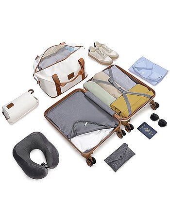 Valise cabine - 55x38x20 cm, rigide abs, 4 roues, serrure tsa - kono