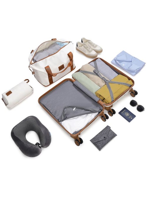 Valise cabine - 55x38x20 cm, rigide abs, 4 roues, serrure tsa - kono - Kiabi Valise cabine - 55x38x20 cm, rigide abs, 4 roues, serrure tsa - kono - Kiabi