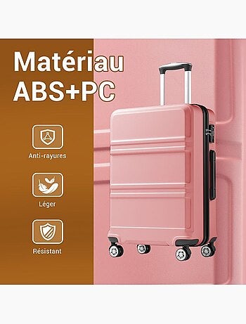 Valise cabine - 55x38x20 cm, rigide abs, 4 roues, serrure tsa - kono