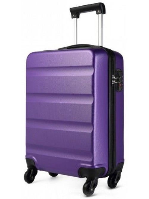 Valise cabine - 55x38x20 cm, rigide abs + pc, 4 roues, serrure à code - kono - Kiabi
