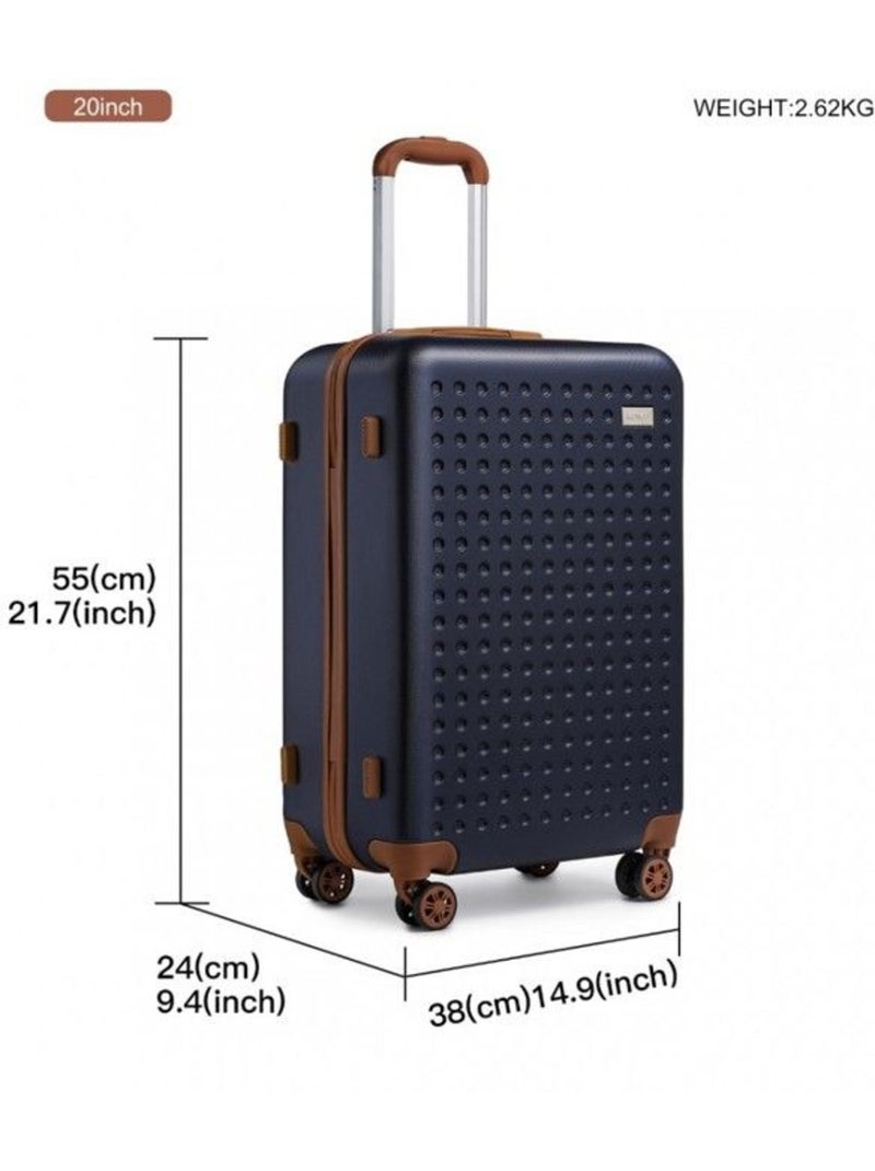 Valise cabine - 55x38x24 cm abs 40 l tsa - kono Blanc - Kiabi