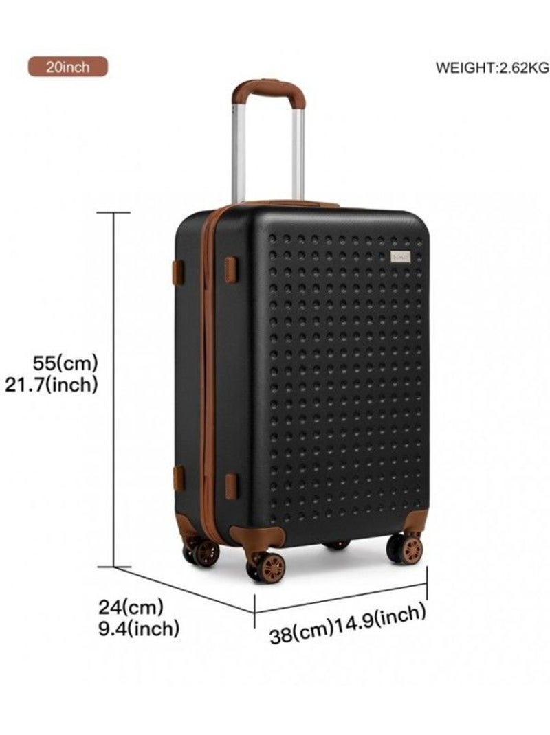 Valise cabine - 55x38x24 cm abs 40 l tsa - kono Noir - Kiabi