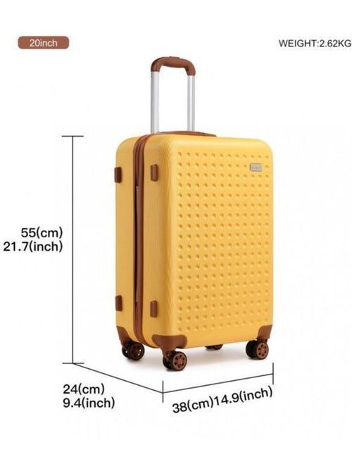 Valise cabine - 55x38x24 cm, rigide abs, 4 roues 360°, serrure tsa - kono - Kiabi Valise cabine - 55x38x24 cm, rigide abs, 4 roues 360°, serrure tsa - kono - Kiabi