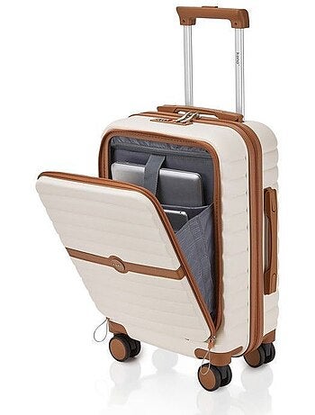 Valise cabine - 55x38x24 cm, rigide abs + pc, 4 roues 360°, serrure tsa - kono