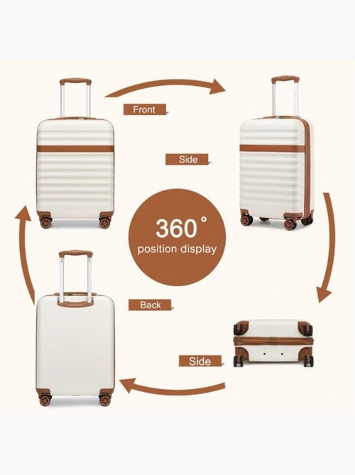 Valise cabine - 55x39x20 cm abs+pc 4 roulettes serrure tsa - kono - Kiabi Valise cabine - 55x39x20 cm abs+pc 4 roulettes serrure tsa - kono - Kiabi