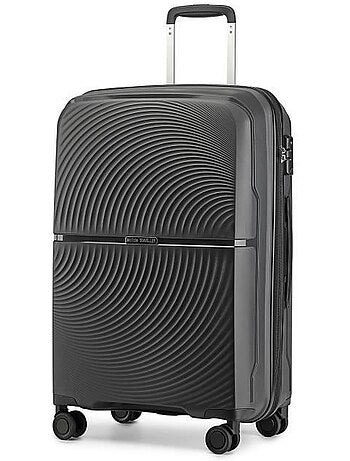 Valise cabine - 55x40.5x22.5 cm polypropylène 4 roulettes serrure tsa - british traveller