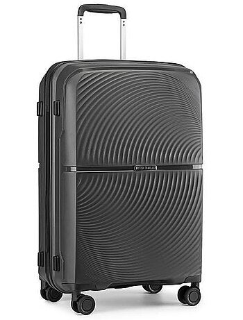 Valise cabine - 55x40.5x22.5 cm polypropylène 4 roulettes serrure tsa - british traveller