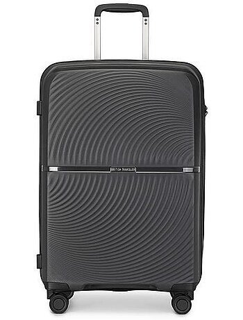 Valise cabine - 55x40.5x22.5 cm polypropylène 4 roulettes serrure tsa - british traveller