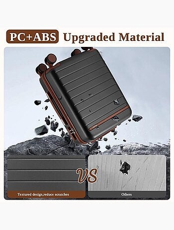 Valise cabine - 55x40x20 cm, abs + pc, 4 roues 360° - kono