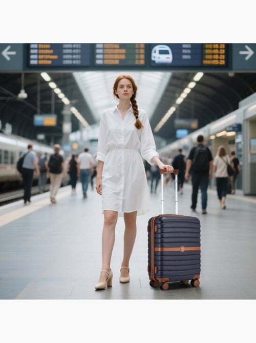 Valise cabine - 55x40x20 cm abs + pc 94 l tsa - kono - Kiabi Valise cabine - 55x40x20 cm abs + pc 94 l tsa - kono - Kiabi